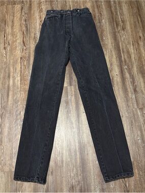 Wah Maker Straight Leg Jeans Women's 28 Black Western Fit High Rise Vintage Deni